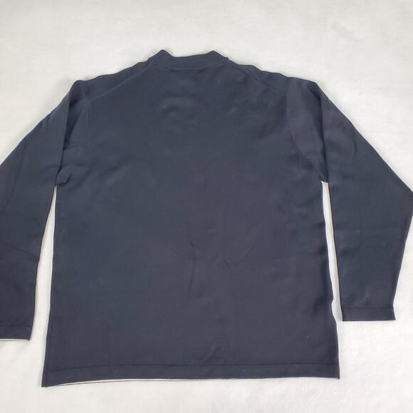 Tiger Woods Nike Golf Sweater Mens L Black Performance Sport Pullover DriFit - Picture 2 of 6